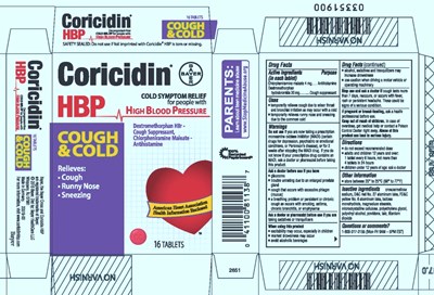 Coughcold (33519 00 Us Coricidin Hbp Cough And Cold)